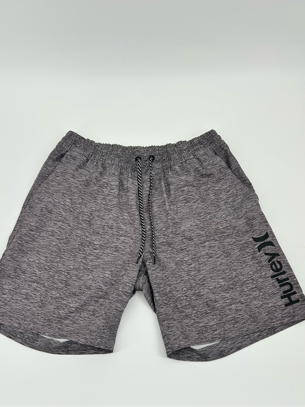 Men’s Hurley Volley swim shorts hybrid heathered gray lined size medium EUC